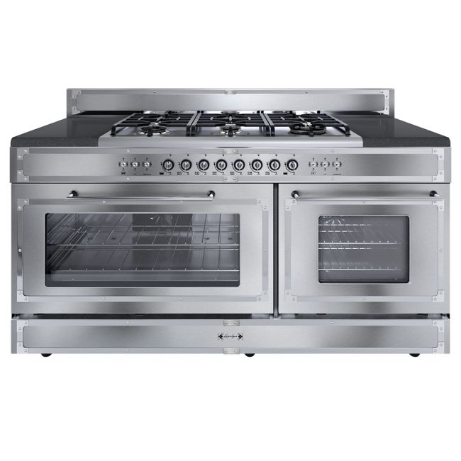 Cocina Royal Premium Acero Marmol Negro1500