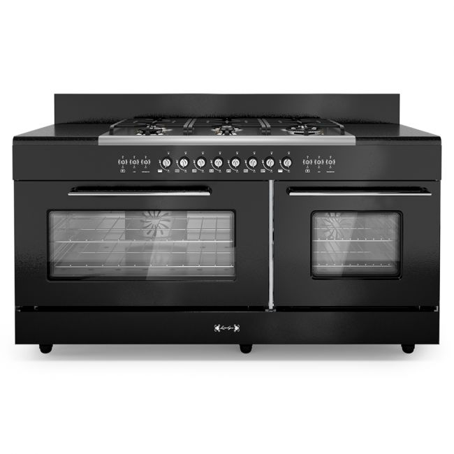 Cocina Country Premium Negra 1500