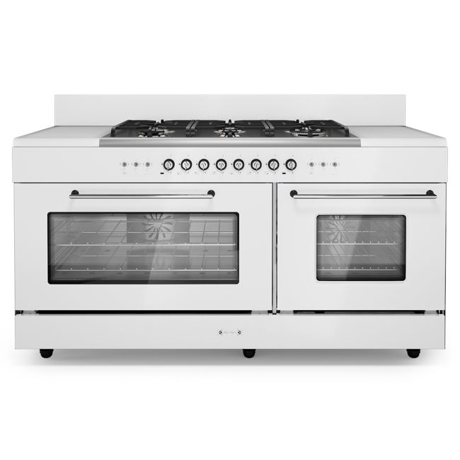 Cocina Country Premium Blanca Marmol Blanco1500